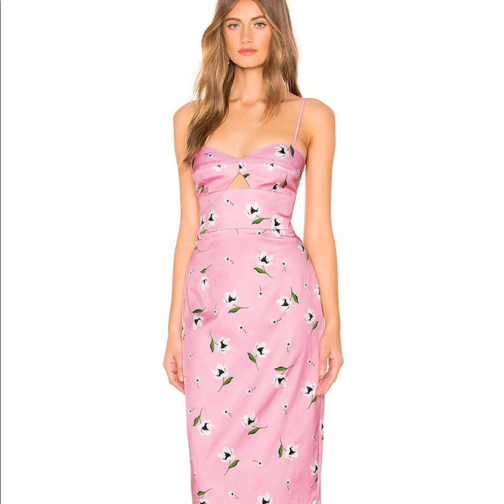 MILLY UMA dress in pink and white - Picture 2 of 6
